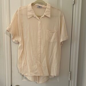 Ivory button down blouse